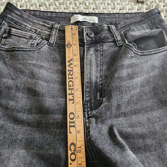 EUC LIKE NEW KANCAN BLACK 2 TONED RAW HEM HIGH RISE JEGGING SIZE 11 / 29 - Picture 14 of 16